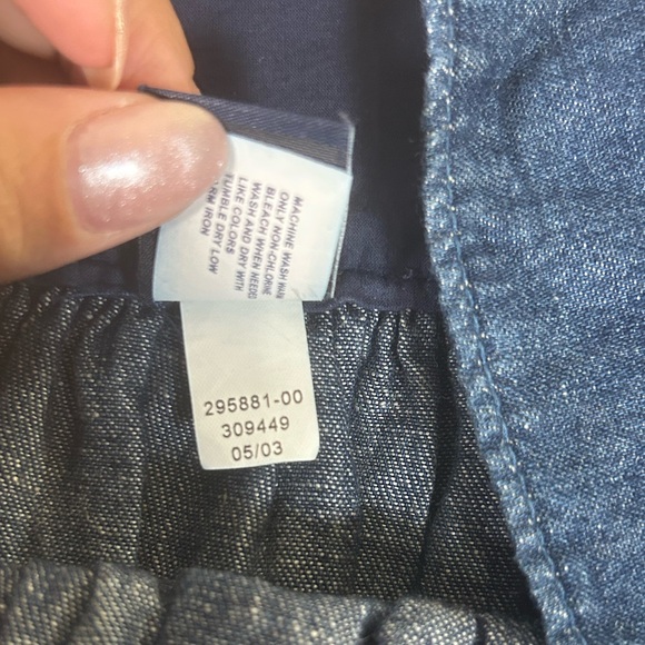 Vintage GAP linen denim blend pleated midi skirt - Picture 5 of 8